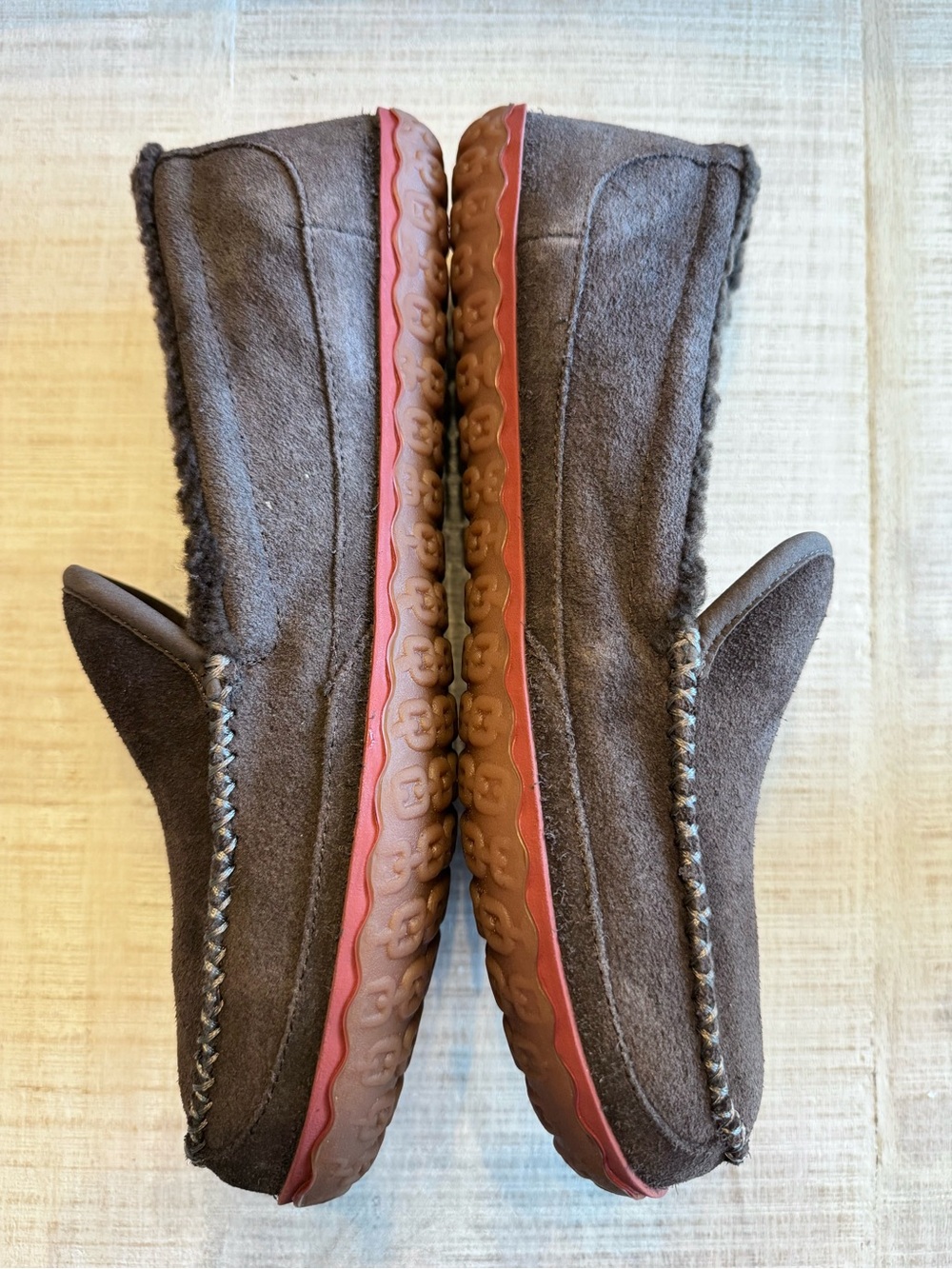 L.L.Bean Mountain Slippers Suede Fleece Lined Bean Boot Brown Men's 11 NIB - Picture 5 of 11